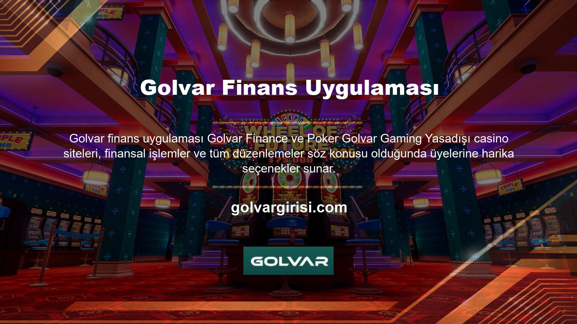 Golvar Finance and Poker, üyelere yaptıkları işlemlere göre benzer bonuslar alma fırsatı sunarak güvenilir ve profesyonel hizmet sunmaktadır